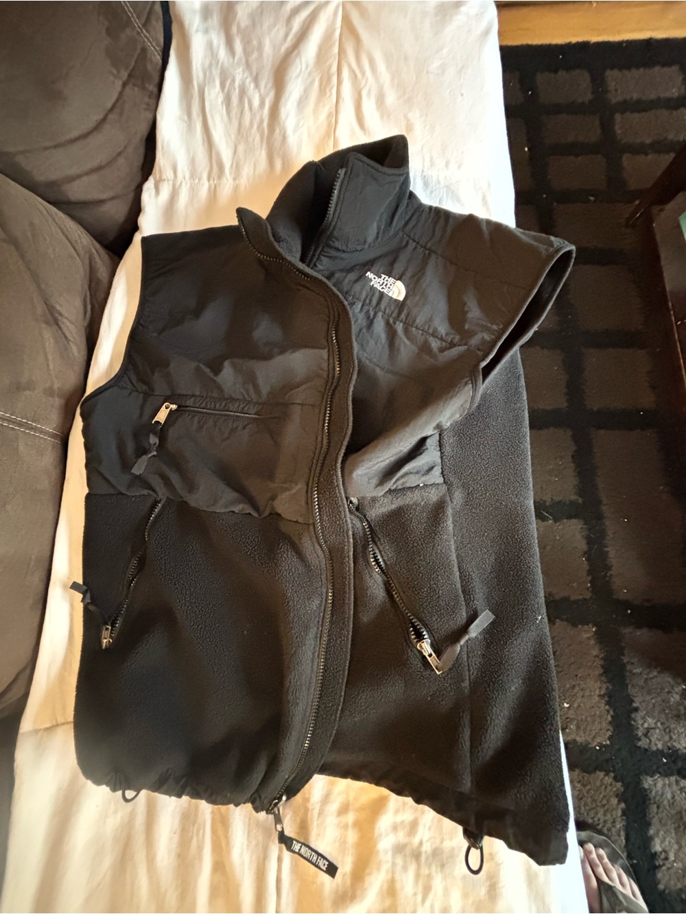 The North Face Black Insulated Fleece-Trim Vest,Polartec vintage sleeveless vest - Picture 11 of 14